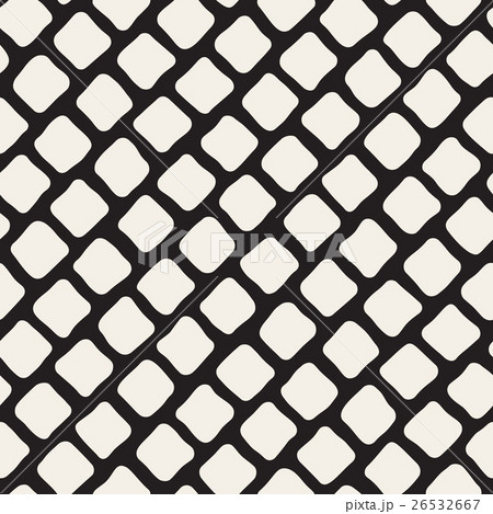 Vector Seamless Black and White Hand Drawn Rhombus 26532667