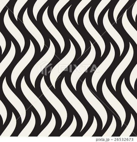 Vector Seamless Black and White Vertical Wavy 26532673