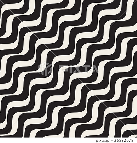 Vector Seamless Black and White Diagonal Wavy 26532678