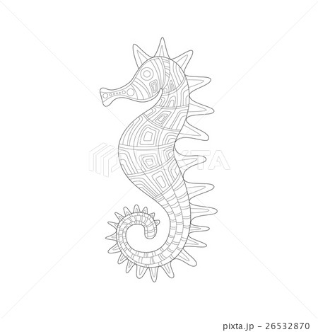 Seahorse Sea Underwater Nature Adult Black Andのイラスト素材
