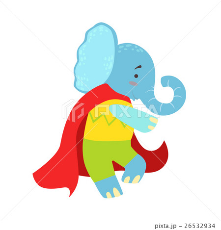 Elephant Animal Dressed As Superhero With A Cape Elephant Animal Dressed As Superhero With A Cape 26532934