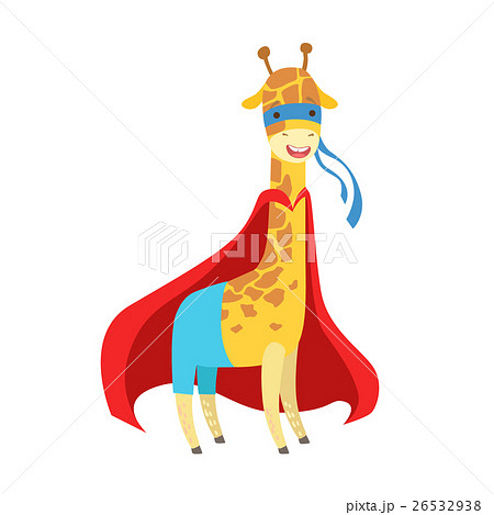 Giraffe Animal Dressed As Superhero With A Cape 26532938