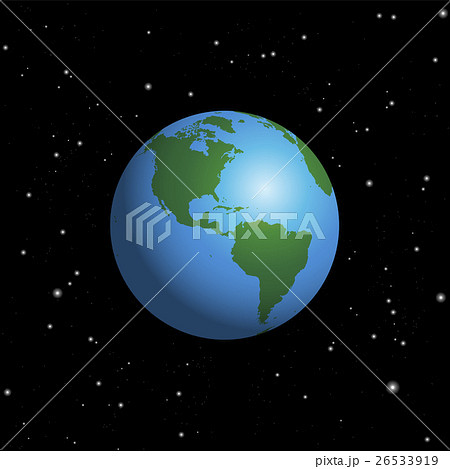 Planet Earth In Space Starry Night Sky 26533919