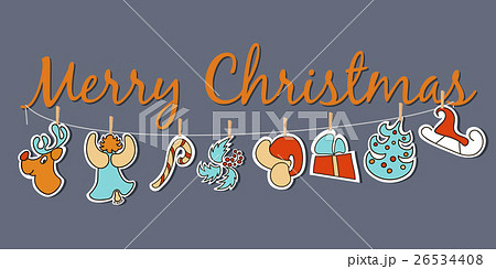 Christmas banner. Cozy Christmas poster set 26534408