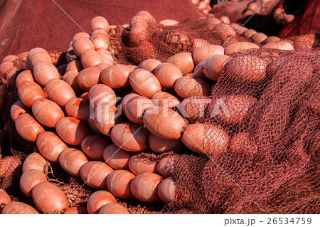Fishing nets in a port 26534759