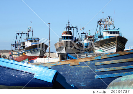 Boats in Essouira harbour 26534787