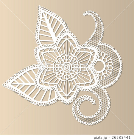 Vector lace element,  lace paper ornament 26535441