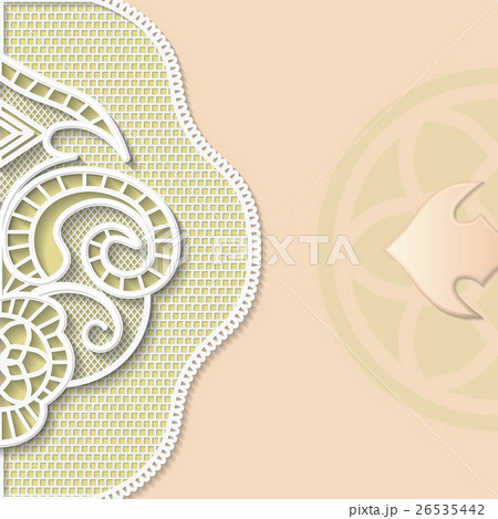 Vector  3D  background, festive pattern embossing 26535442