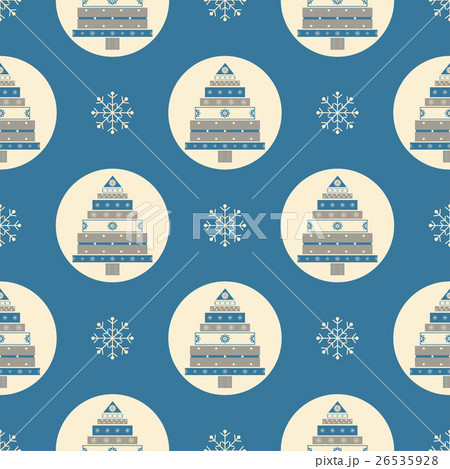 Christmas tree gifts seamless pattern. Christmas tree gifts seamless pattern. 26535928