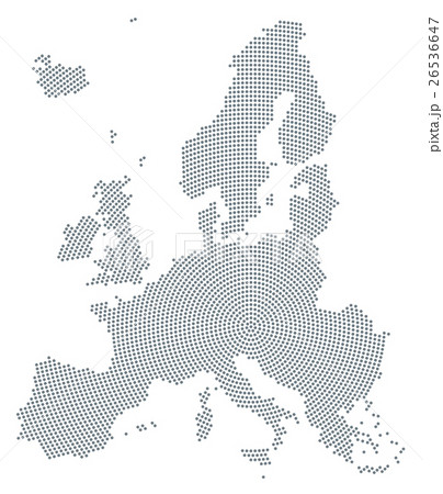 Europe map radial dot pattern gray color Europe map radial dot pattern gray color 26536647