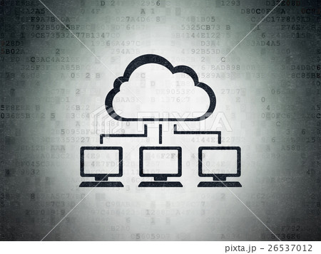 Cloud computing concept: Cloud Network on Digital Cloud computing concept: Cloud Network on Digital 26537012