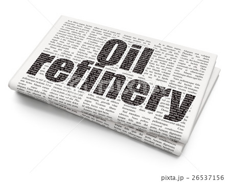 Industry concept: Oil Refinery on Newspaper Industry concept: Oil Refinery on Newspaper 26537156