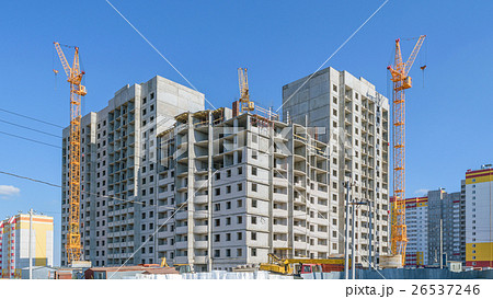 Construction of new multi-storey panel house 26537246