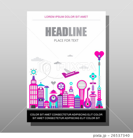 Cityscape, vector template layout, size A4 Cityscape, vector template layout, size A4 26537340