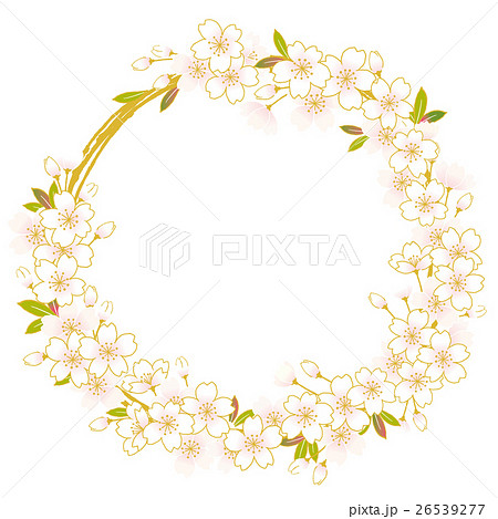 桜のリース　イラスト 26539277