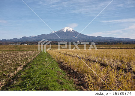 晩秋の大山　冠雪 26539374