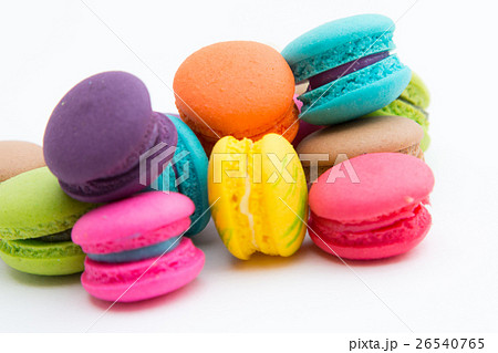 Colorful macaron  on white background 26540765