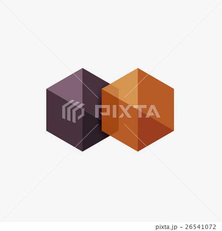 Empty blank hexagon layout, geometric template for 26541072