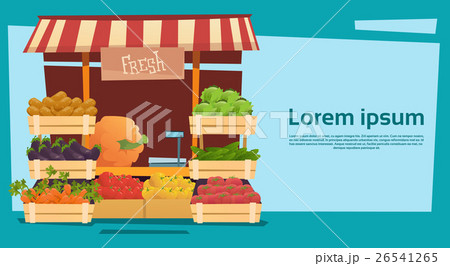 Farm Market Organic Eco Fruits Vegetables Grocery Farm Market Organic Eco Fruits Vegetables Grocery 26541265