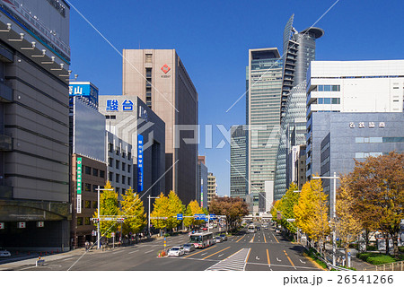 名古屋市中村区名駅都市風景 名駅通 下広井町 交差点 秋 名古屋市中村区名駅都市風景 名駅通 下広井町 交差点 秋 26541266