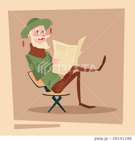 Farmer Senior Man Sit In Rocking Chair Agriculture 26541286