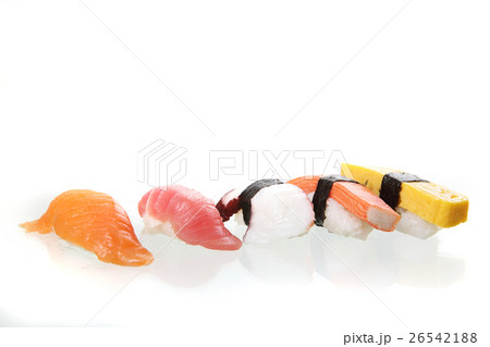 mix sushi isolated in white background 26542188