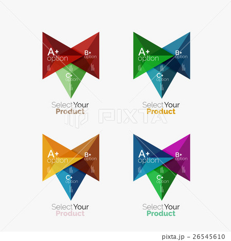 Set of triangle geometric business infographic Set of triangle geometric business infographic 26545610