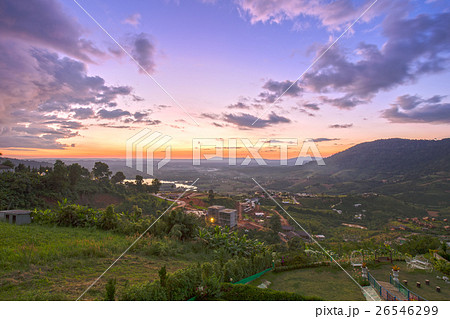 Khao Kho mountain ranges in the sunset, Thailand 26546299