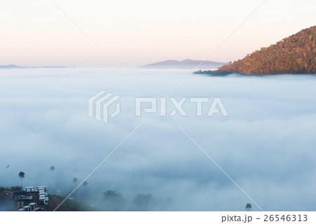 fog in the morning with mountain at Khao Kho 26546313