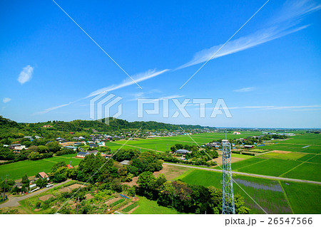 一宮町　アンテナと里山風景を空撮 26547566