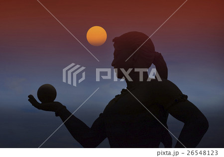 Beautiful man sculpture with morning light 26548123