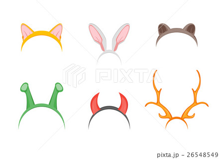 Headband with Ears Holiday Set. Vector 26548549