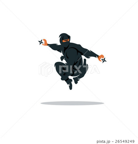 Vector Asian Ninja Cartoon Illustration.  26549249
