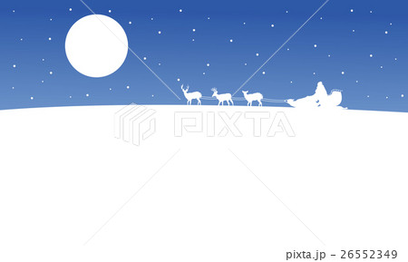Train santa on the hill scenery silhouettes 26552349