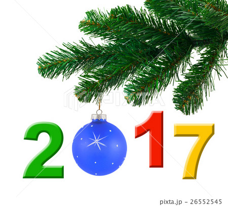 Christmas tree and 2017 Christmas tree and 2017 26552545