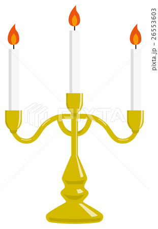 キャンドルと燭台のイラスト素材