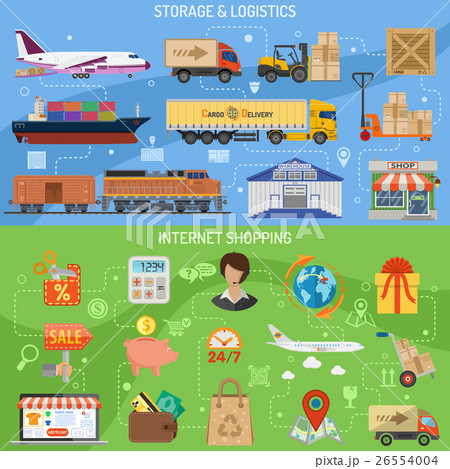 Storage logistics and shopping banners Storage logistics and shopping banners 26554004