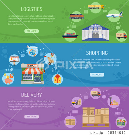Logistics delivery and shopping Banners 26554012