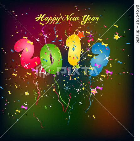 Happy New Year 17 And Merry Christmas Fireworksのイラスト素材