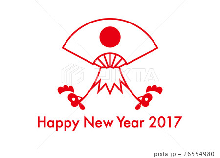 2017年 年賀状 イラスト(酉 富士山 扇) 2017年 年賀状 イラスト(酉 富士山 扇) 26554980