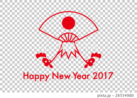 2017年 年賀状 イラスト(酉 富士山 扇) 2017年 年賀状 イラスト(酉 富士山 扇) 26554980