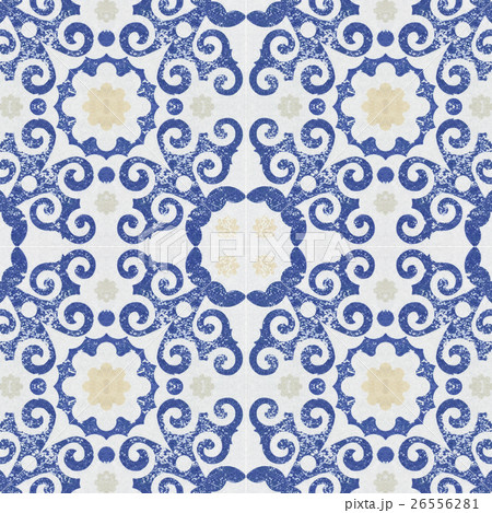 Old ceramic tiles patterns background in the park 26556281