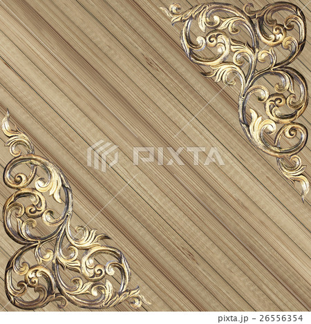 Pattern of wood carve flower on wood background Pattern of wood carve flower on wood background 26556354