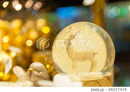 Christmas snow globe with an deer in inside 26557470