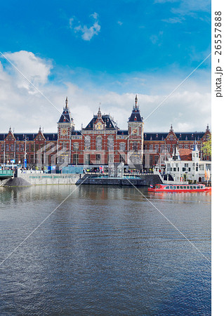 cityscape of Amsterdam at night 26557888