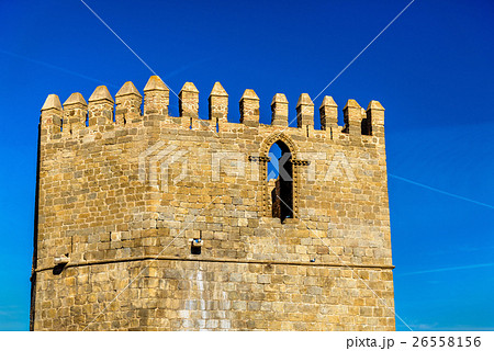 Tower of San Martin bridge in Toledo, Spain 26558156