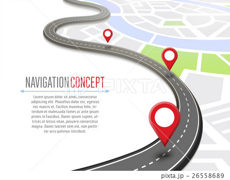 Navigation concept with pin pointer 26558689