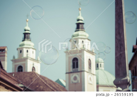 St. Nicholas Cathedral in Ljubljana, Slovenia. 26559195