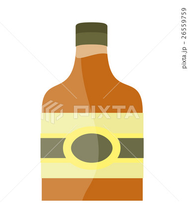 Bottle with Alcohol Vector in Flat Style Design.  26559759