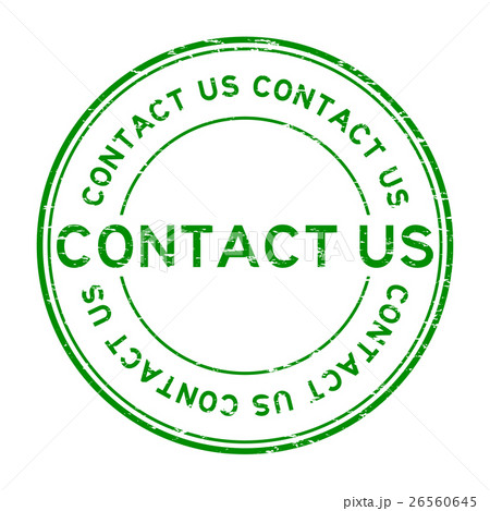 Grunge green contact us round rubber stamp Grunge green contact us round rubber stamp 26560645